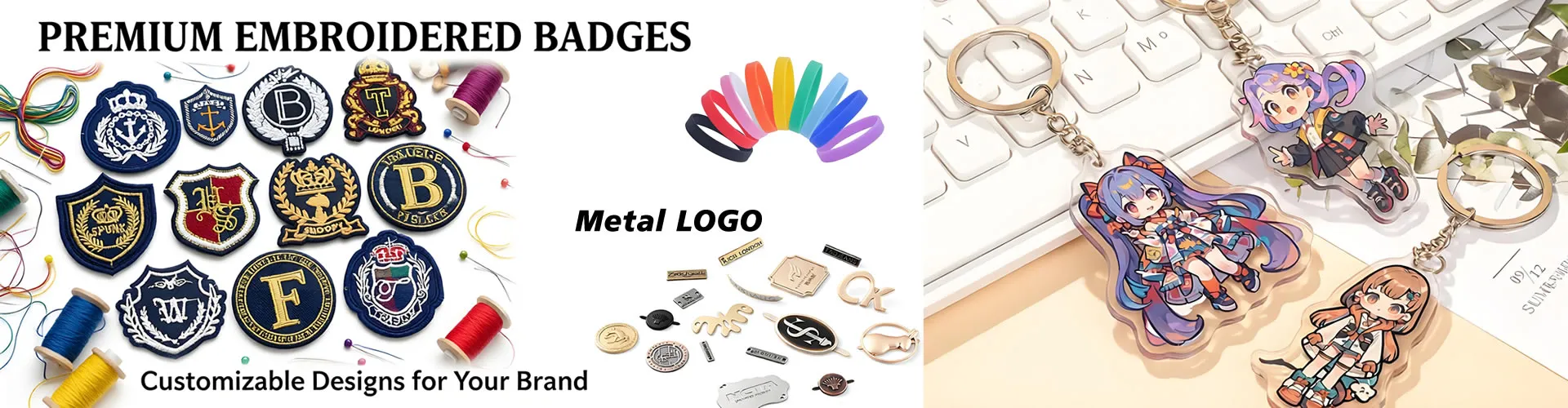 Acrylic Keychain, Embroidered Patches,Custom Metal Items‌