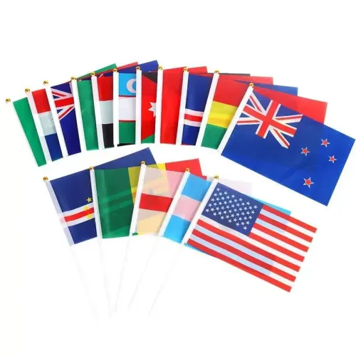 Hand-Holded National Flag Mini Handheld Banner