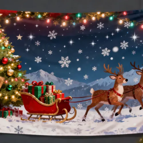 Christmas Flag Weatherproof Hanging Display Flag