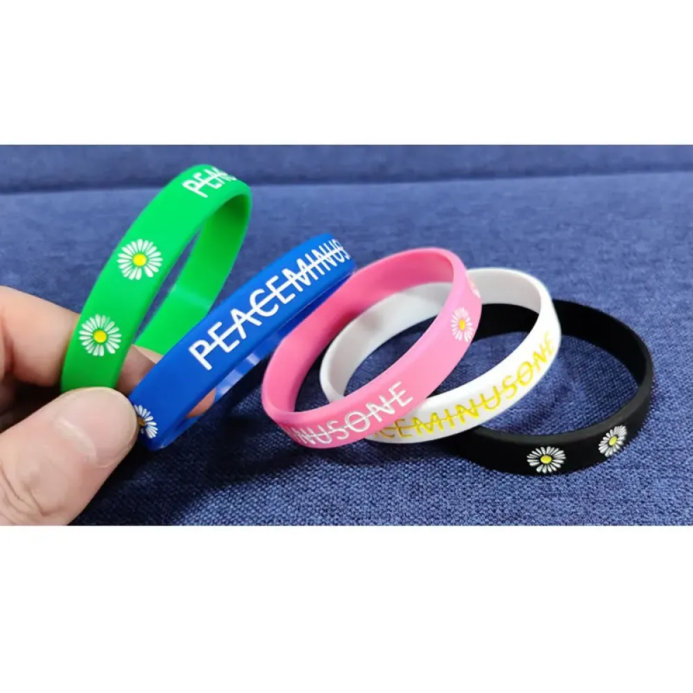 Custom Debossed Silicone Wristband - Engraved Recessed Silicone Wristbands Bulk for Events & Fundraising