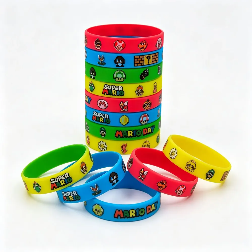 Printed Silicone Wristband - Full Color Custom Logo Printed Silicone Wristbands Bulk for Events