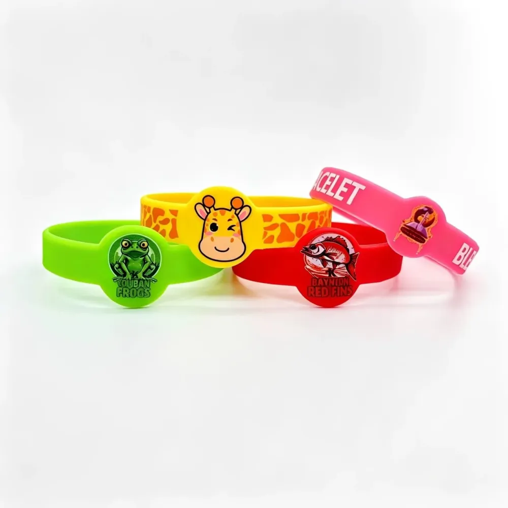 Printed Silicone Wristband - Full Color Custom Logo Printed Silicone Wristbands Bulk for Events