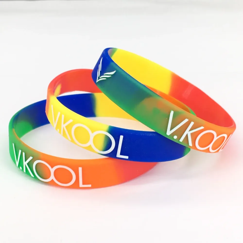 Personalized Embossed Silicone Wristband - Durable Tactile Raised Design Rubber Wristbands