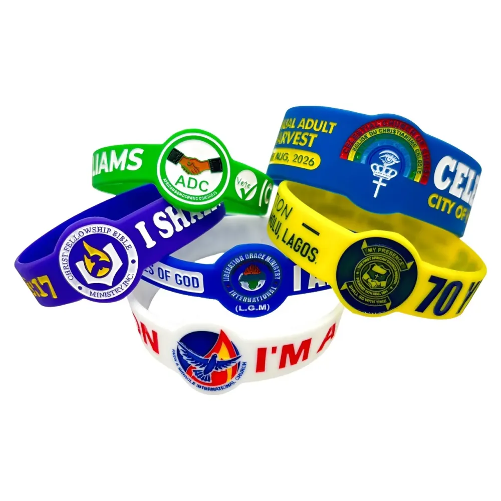 Custom Debossed Silicone Wristband - Engraved Recessed Silicone Wristbands Bulk for Events & Fundraising