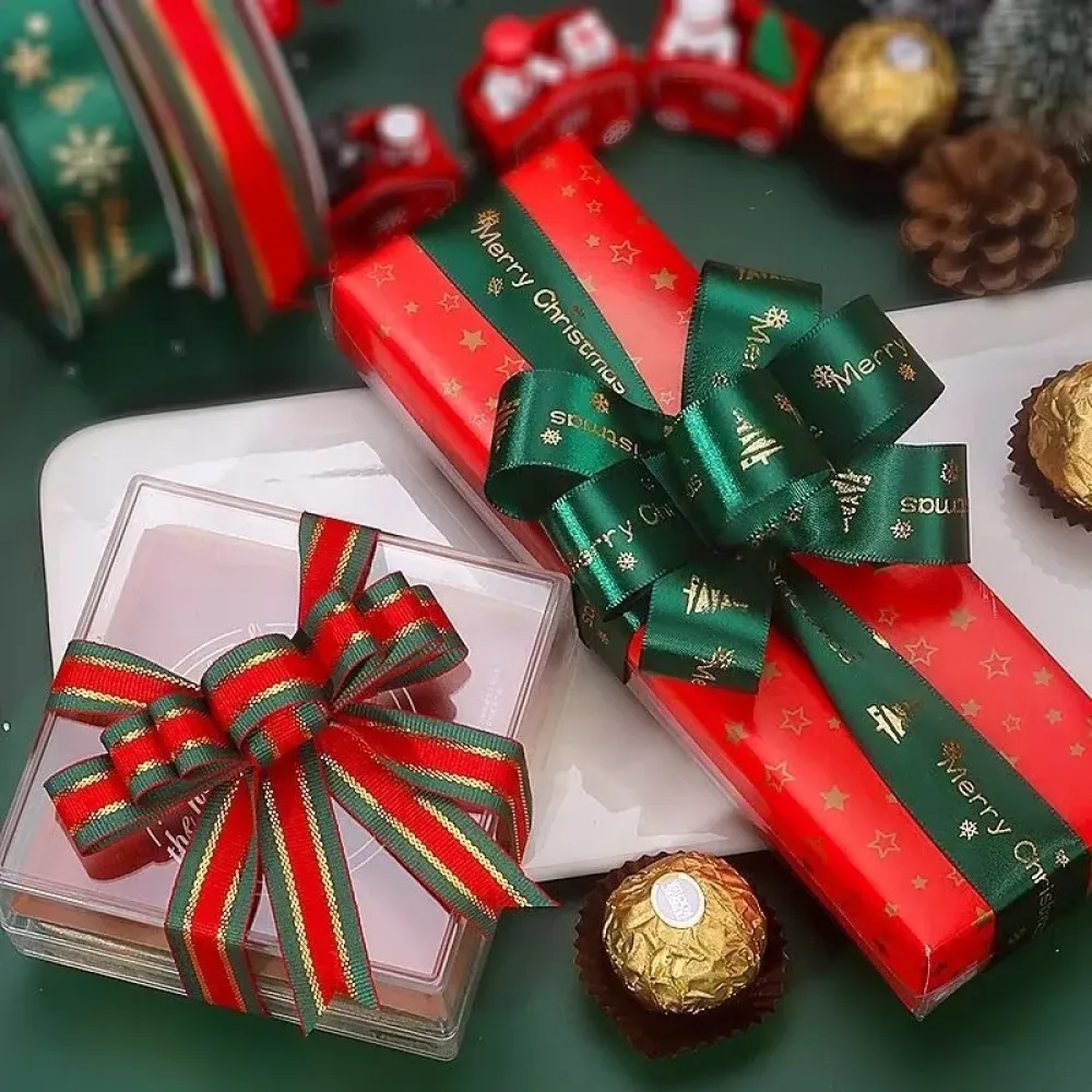 Christmas Ribbon for Gift Wrapping & Holiday Decoration