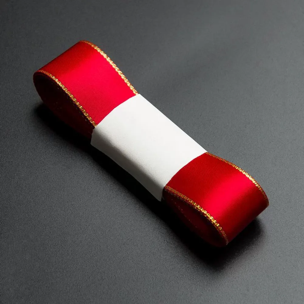 Eco-friendly Grosgrain Gold Edge Ribbon for DIY Bows