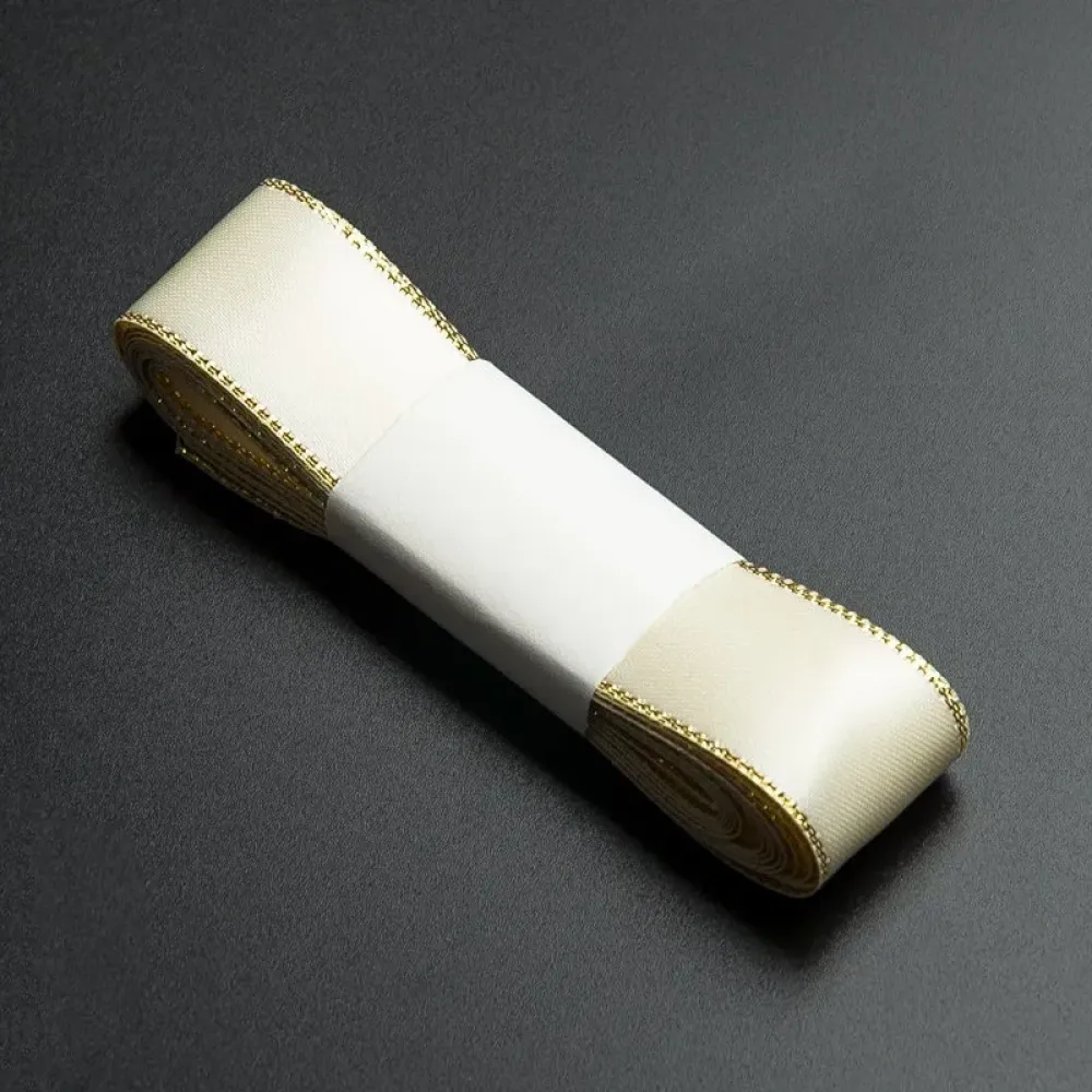Eco-friendly Grosgrain Gold Edge Ribbon for DIY Bows