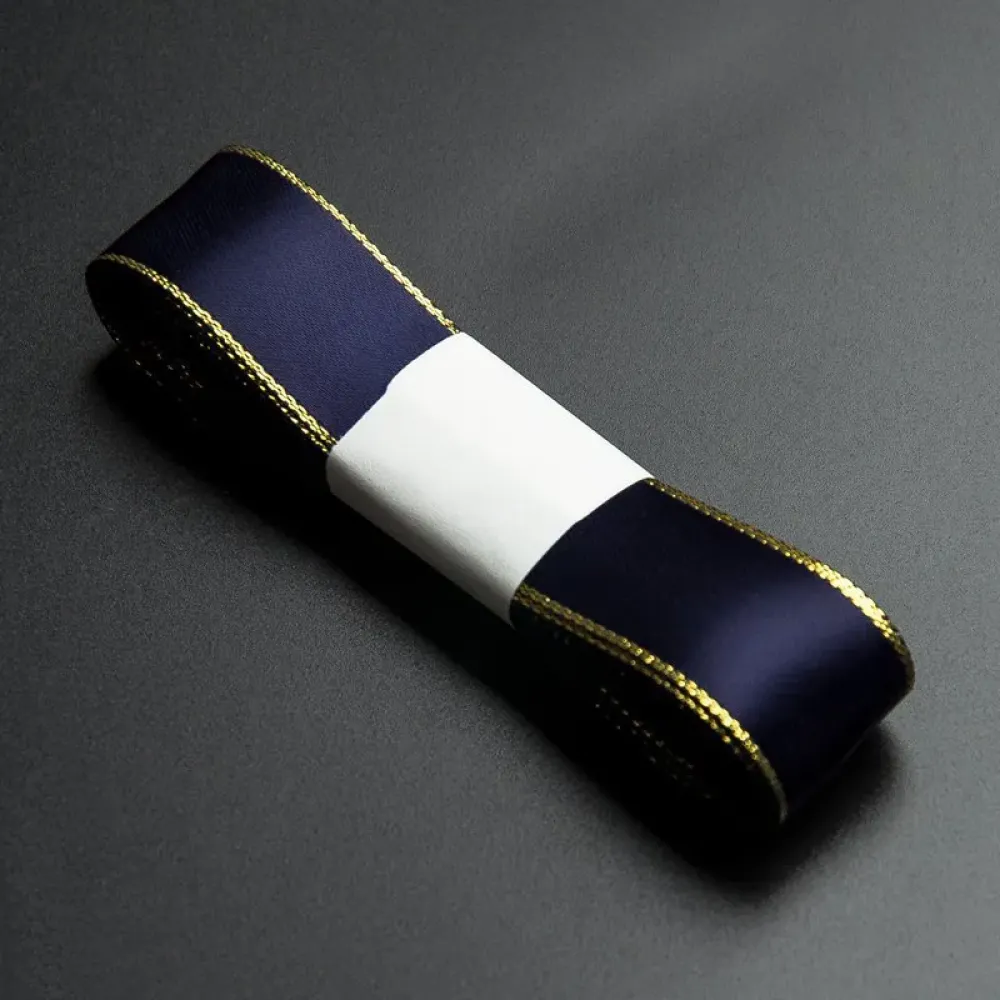 Eco-friendly Grosgrain Gold Edge Ribbon for DIY Bows