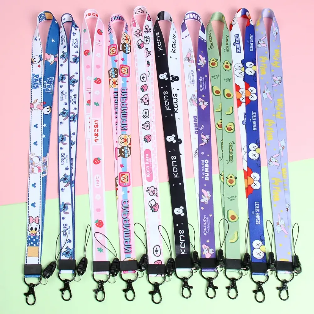Cartoon Heat Transfer Lanyard Gift