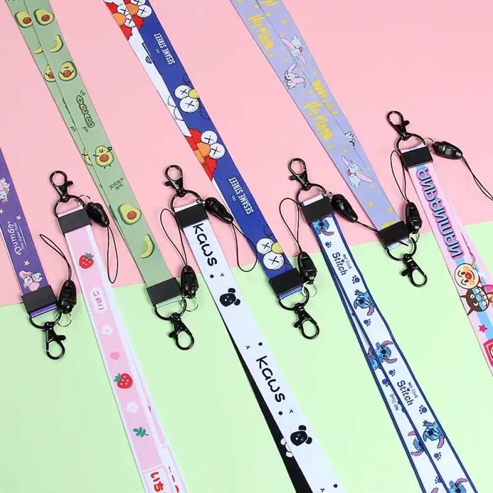 Cartoon Heat Transfer Lanyard Gift