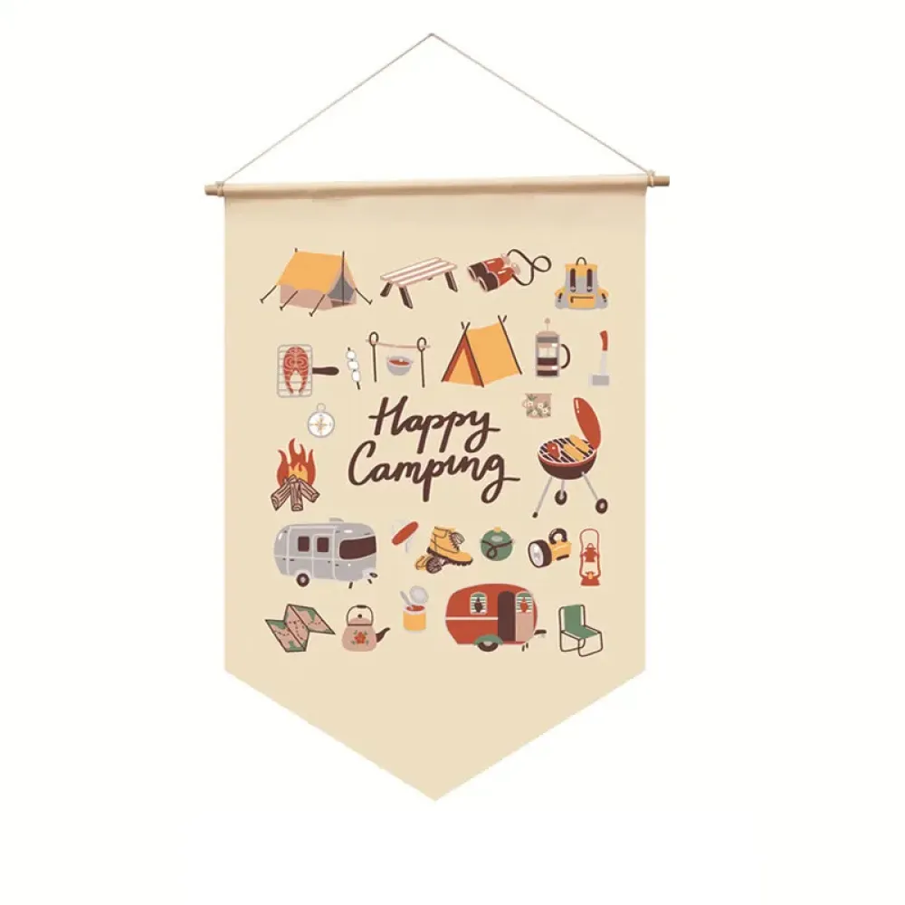 Outdoor Camping Canvas Printing Flag Quick Dry Lightweight