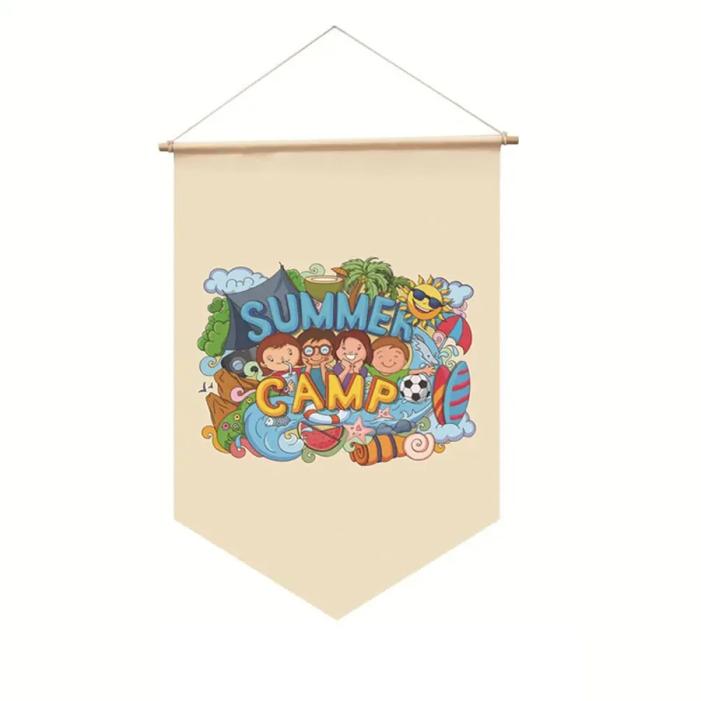 Outdoor Camping Canvas Printing Flag Quick Dry Lightweight