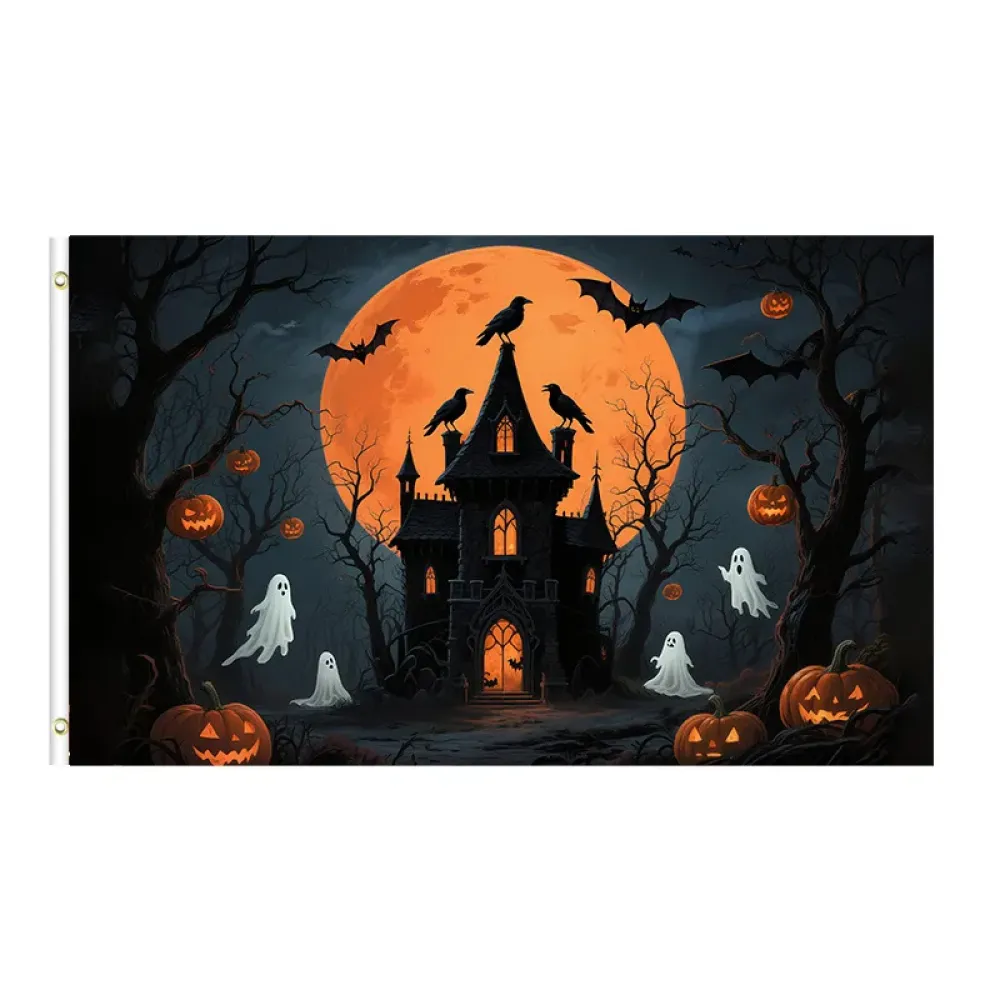 Outdoor Halloween Flag Weatherproof Garden Decor