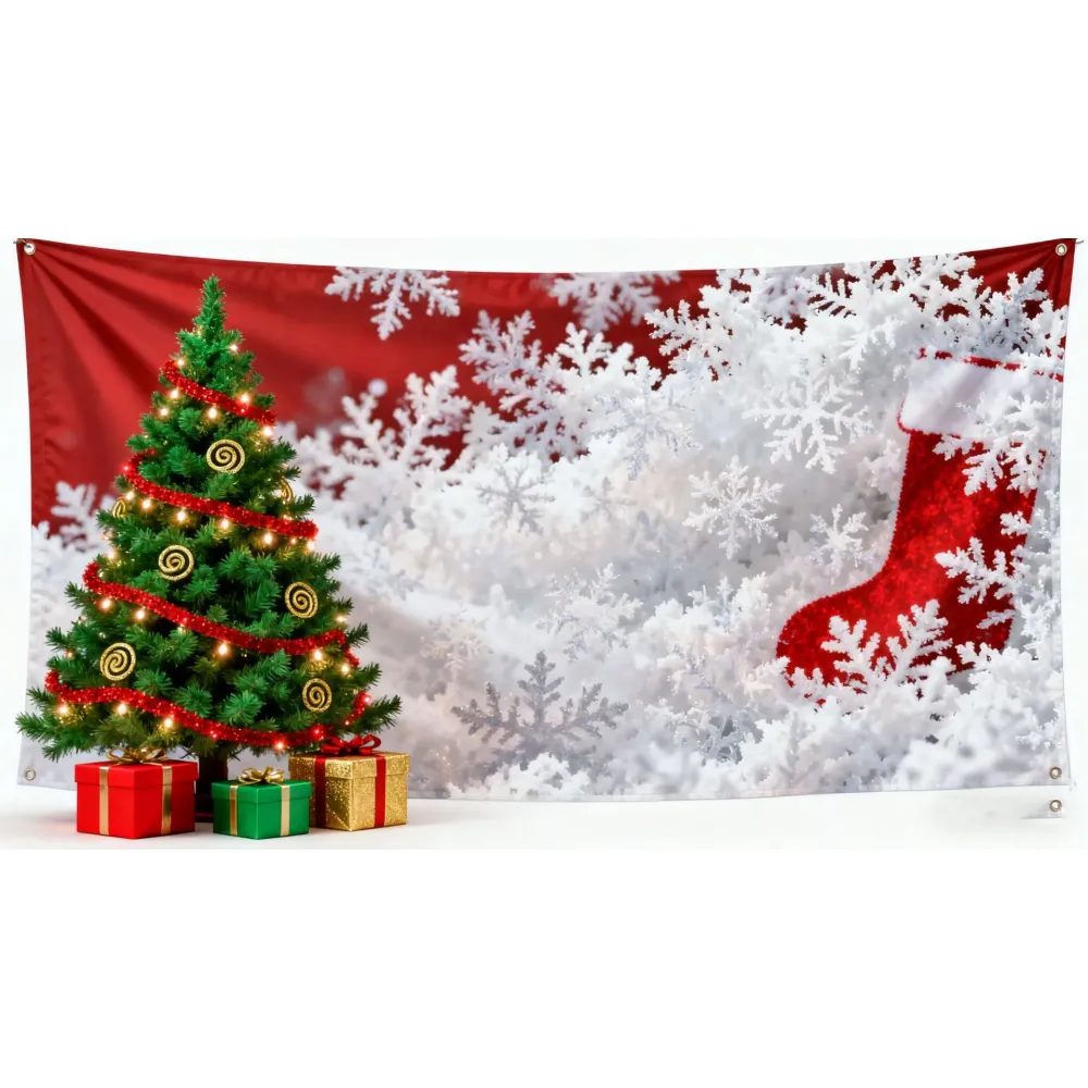 Christmas Flag Weatherproof Hanging Display Flag