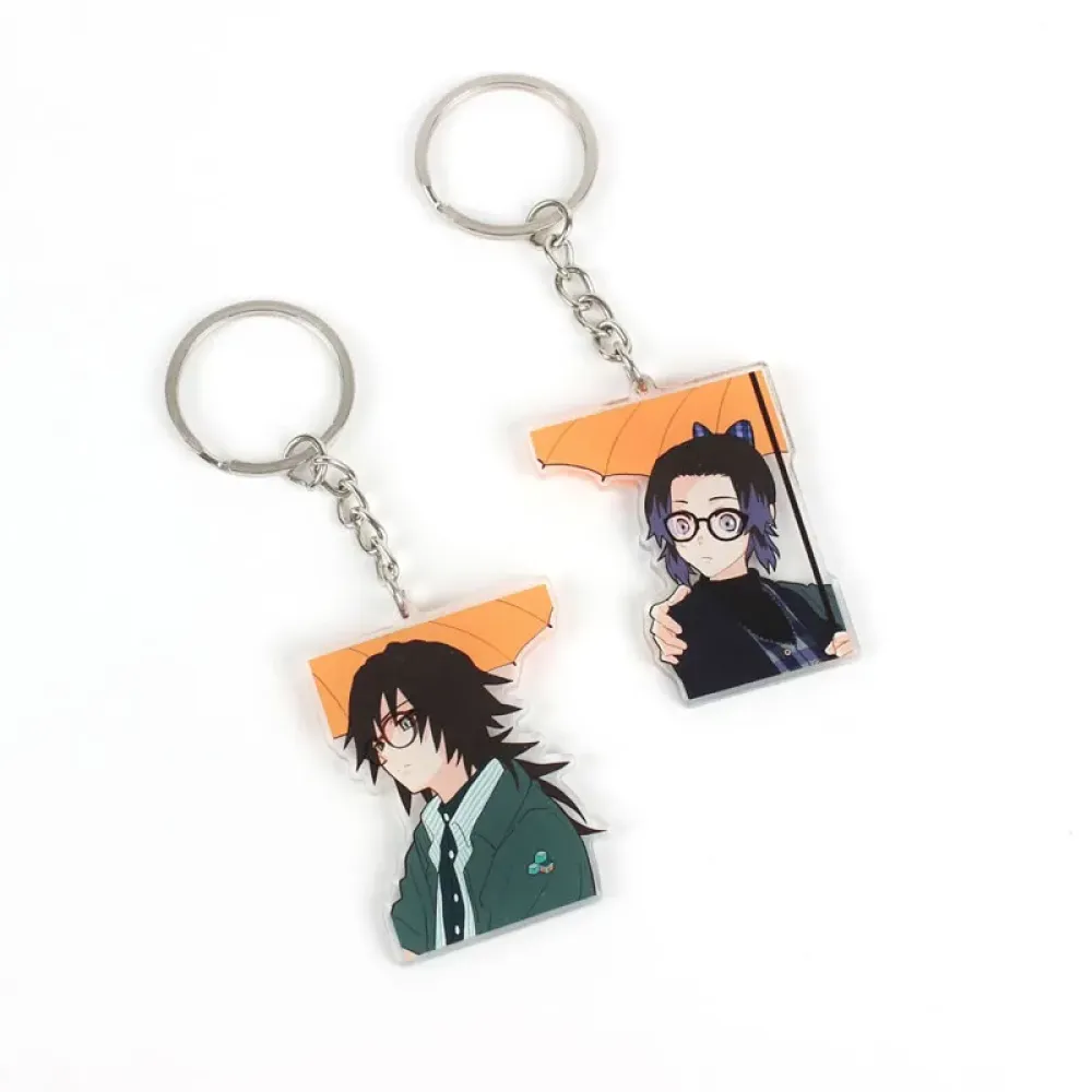 Anime Acrylic Keychain, Durable Transparent Keyring, Anime Fans Collection Accessory