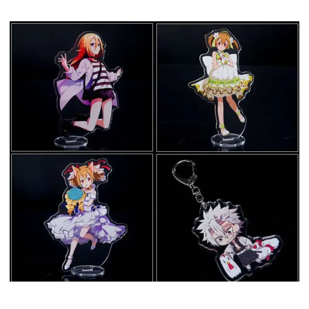 Cute Cartoon Desk Acrylic Stand, Clear Transparent, Non-Slip Office Desktop Organizer