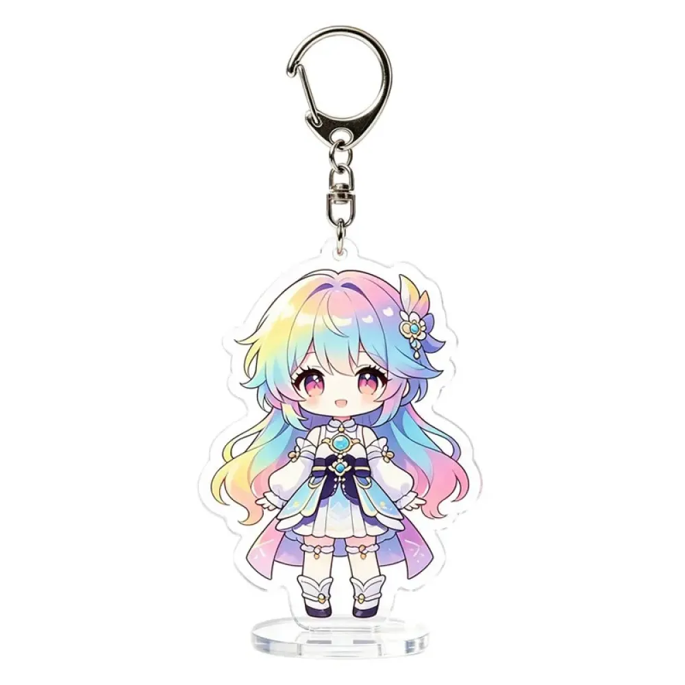 Cute Cartoon Desk Acrylic Stand, Clear Transparent, Non-Slip Office Desktop Organizer