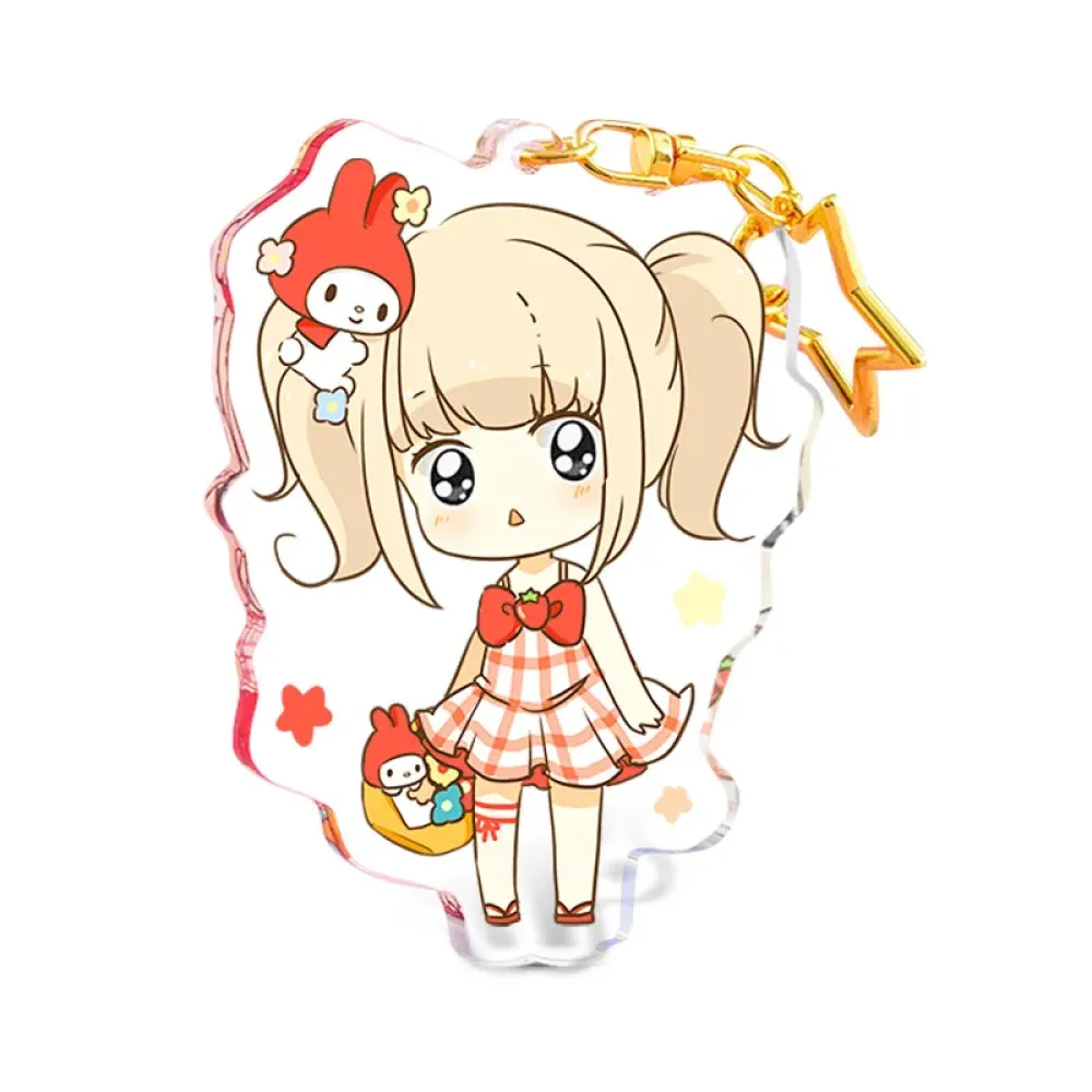 Anime Acrylic Keychain, Durable Transparent Keyring, Anime Fans Collection Accessory