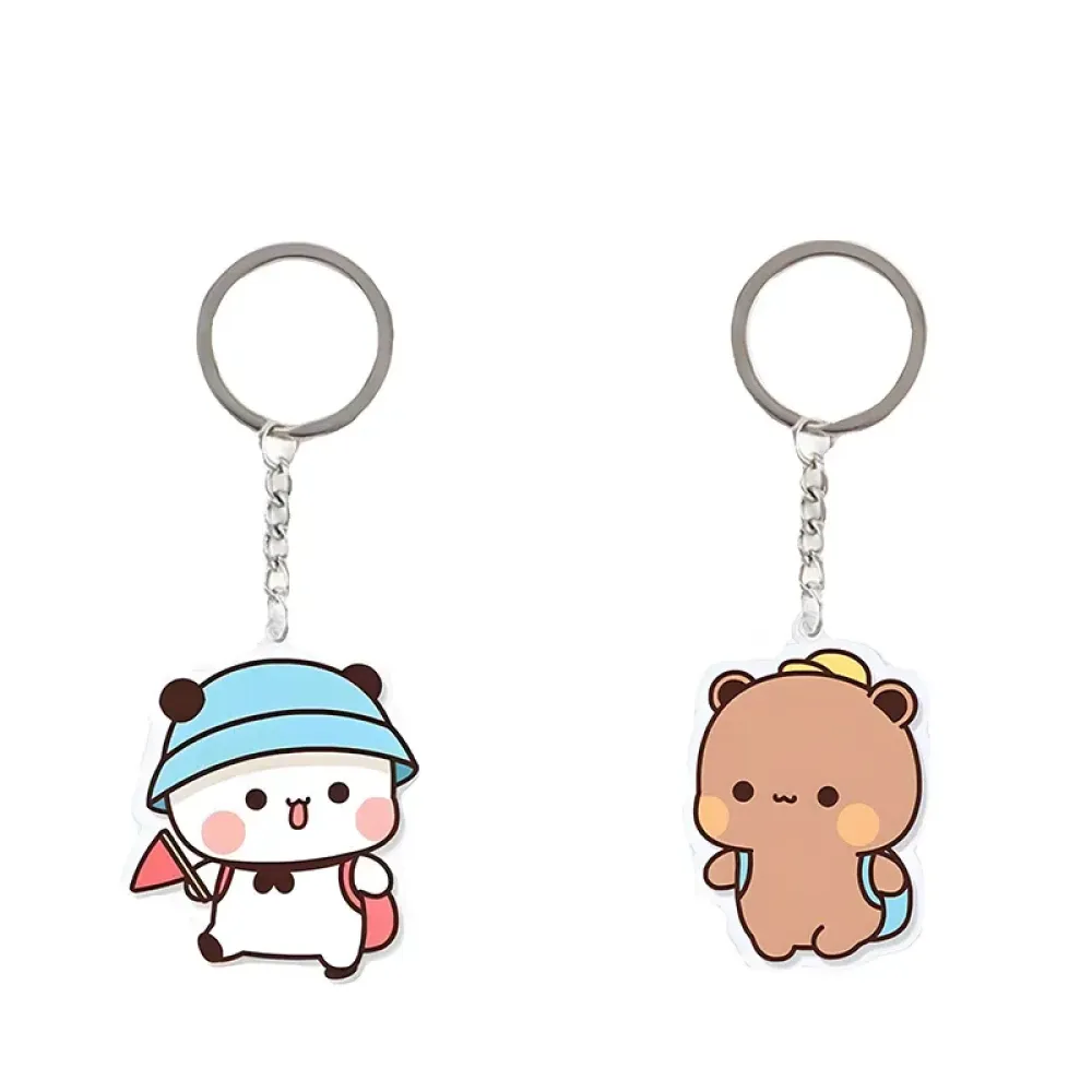Cute Cartoon Acrylic Keychain, Scratch Resistant, Backpack Hanging Charm