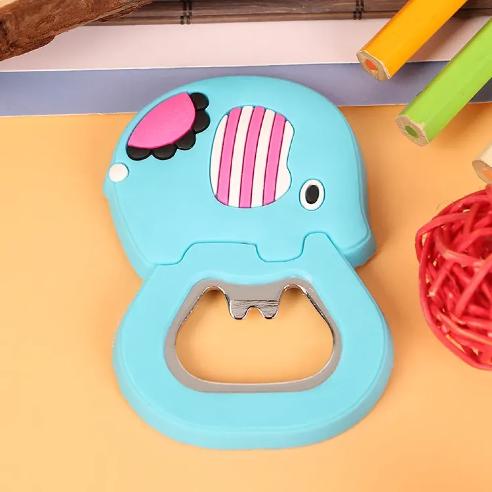 Cute Cartoon PVC Bottle Opener for Daily Kitchen Use