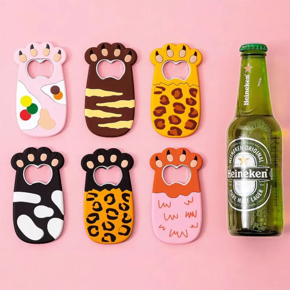 Cute Cartoon PVC Bottle Opener for Daily Kitchen Use