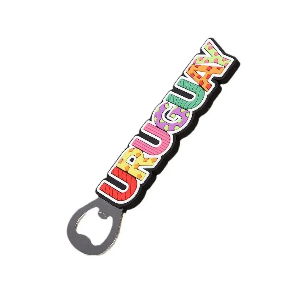 Durable 3D PVC Bottle Opener with Soft Non-Scratch Surface