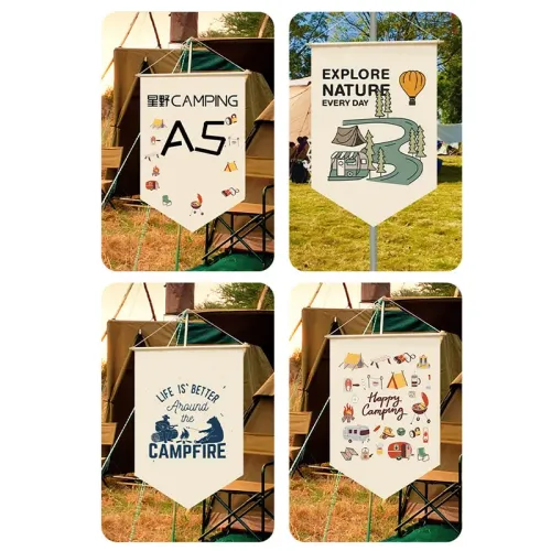 Outdoor Camping Canvas Printing Flag Quick Dry Lightweight